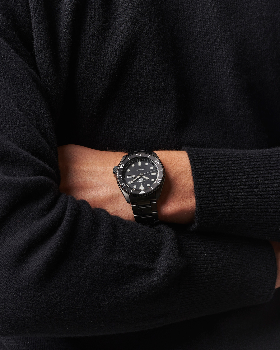Herr | Seiko 5 Sports Automatic Diver Black Steel 43mm Black Dial | Seiko | 5 Sports Automatic Diver Black Steel 43mm Black Dial
