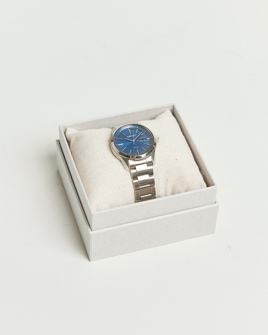 Herr | Seiko Solar Steel 40mm Blue Dial | Seiko | Solar Steel 40mm Blue Dial