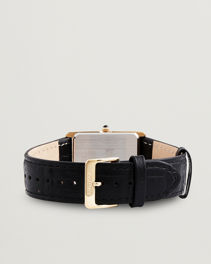 Herr | Seiko Quartz Gold Leather 28mm White Dial | Seiko | Quartz Gold Leather 28mm White Dial