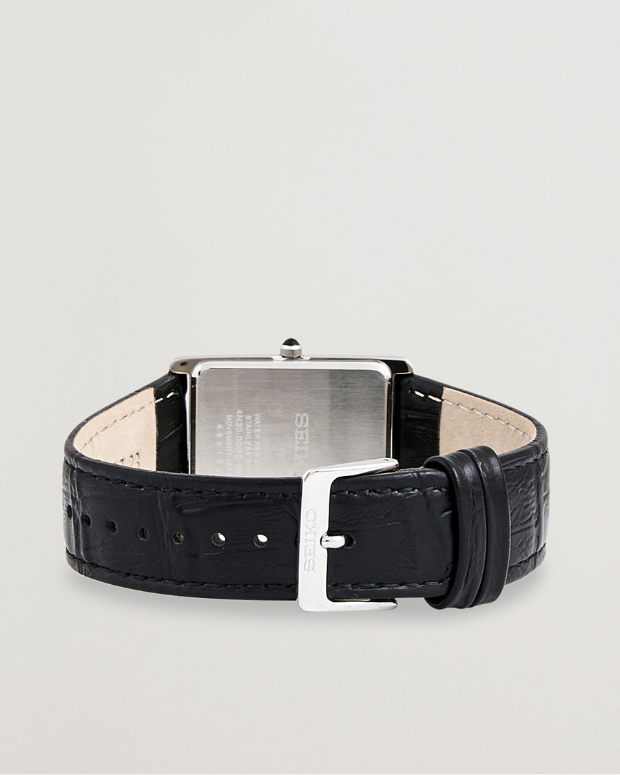 Herr | Seiko Quartz Silver Leather 28mm White Dial | Seiko | Quartz Silver Leather 28mm White Dial
