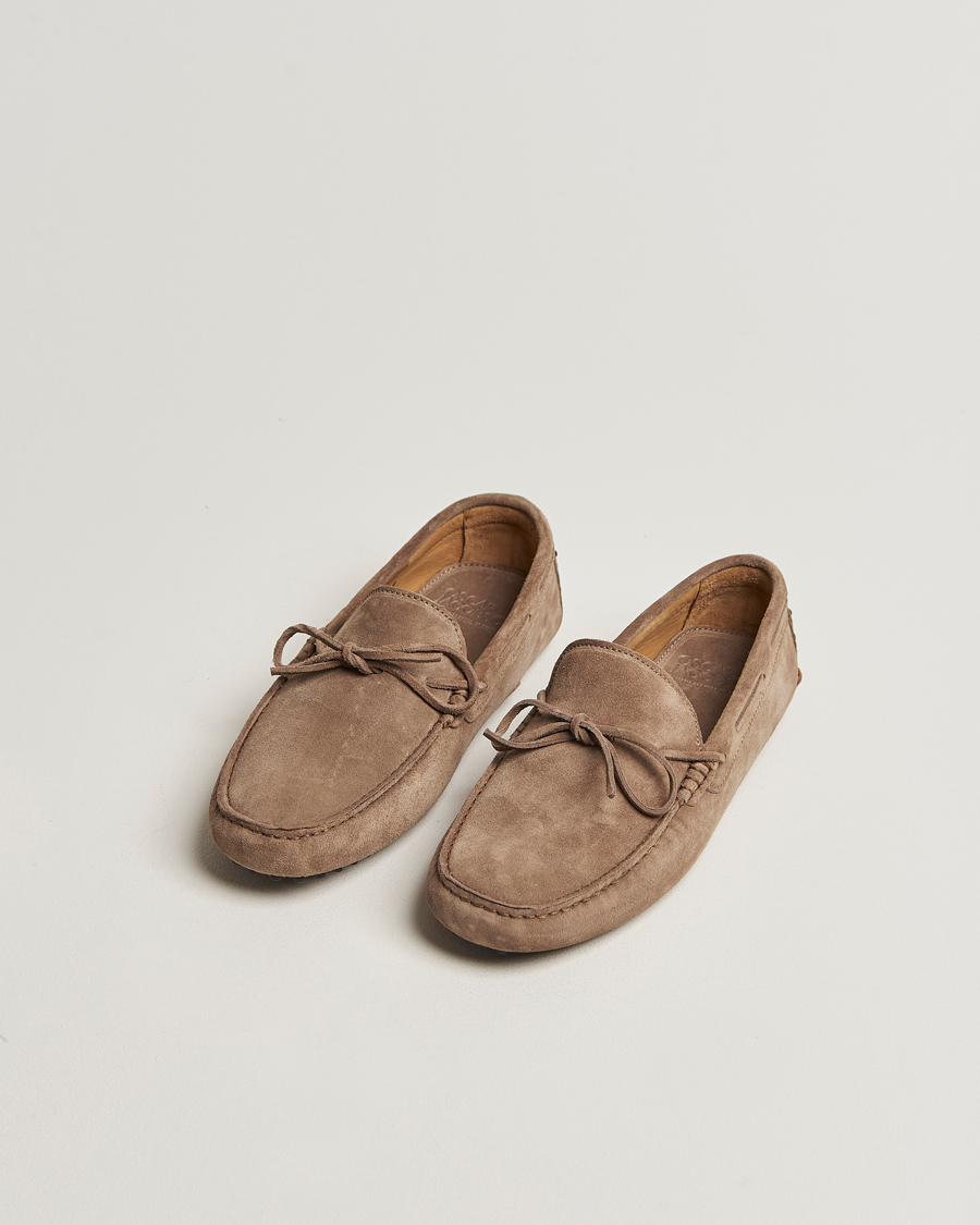 Herr | Bilskor | Oscar Jacobson | Driving Shoe Suede Grey