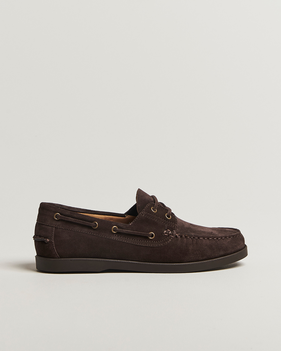 Herr | Seglarskor | Oscar Jacobson | Deck Shoe Suede Chocolate Brown