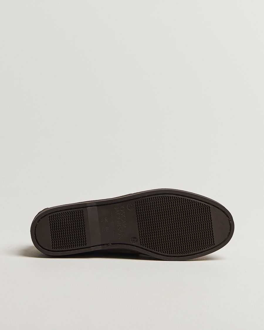 Herr | Seglarskor | Oscar Jacobson | Deck Shoe Suede Chocolate Brown