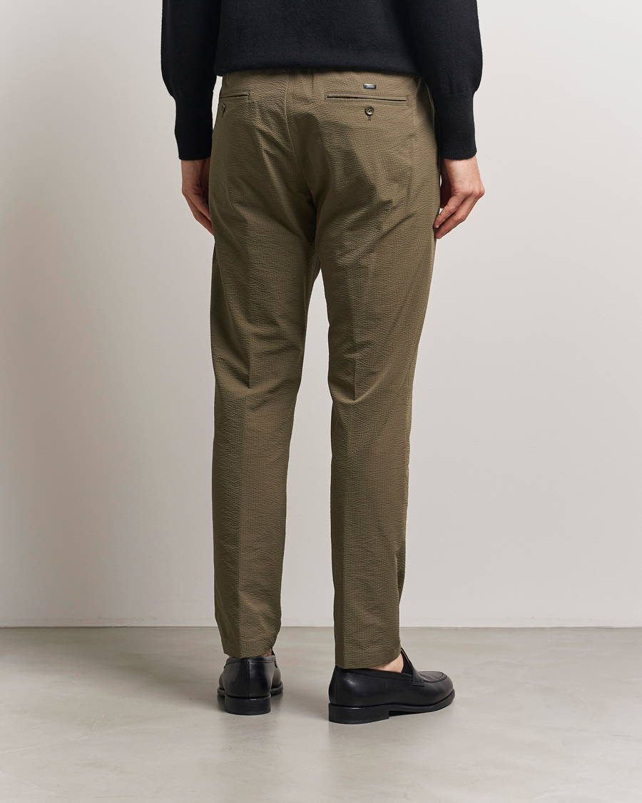 Herr | Byxor | Herno | Seersucker Drawstring Pants Verde Green