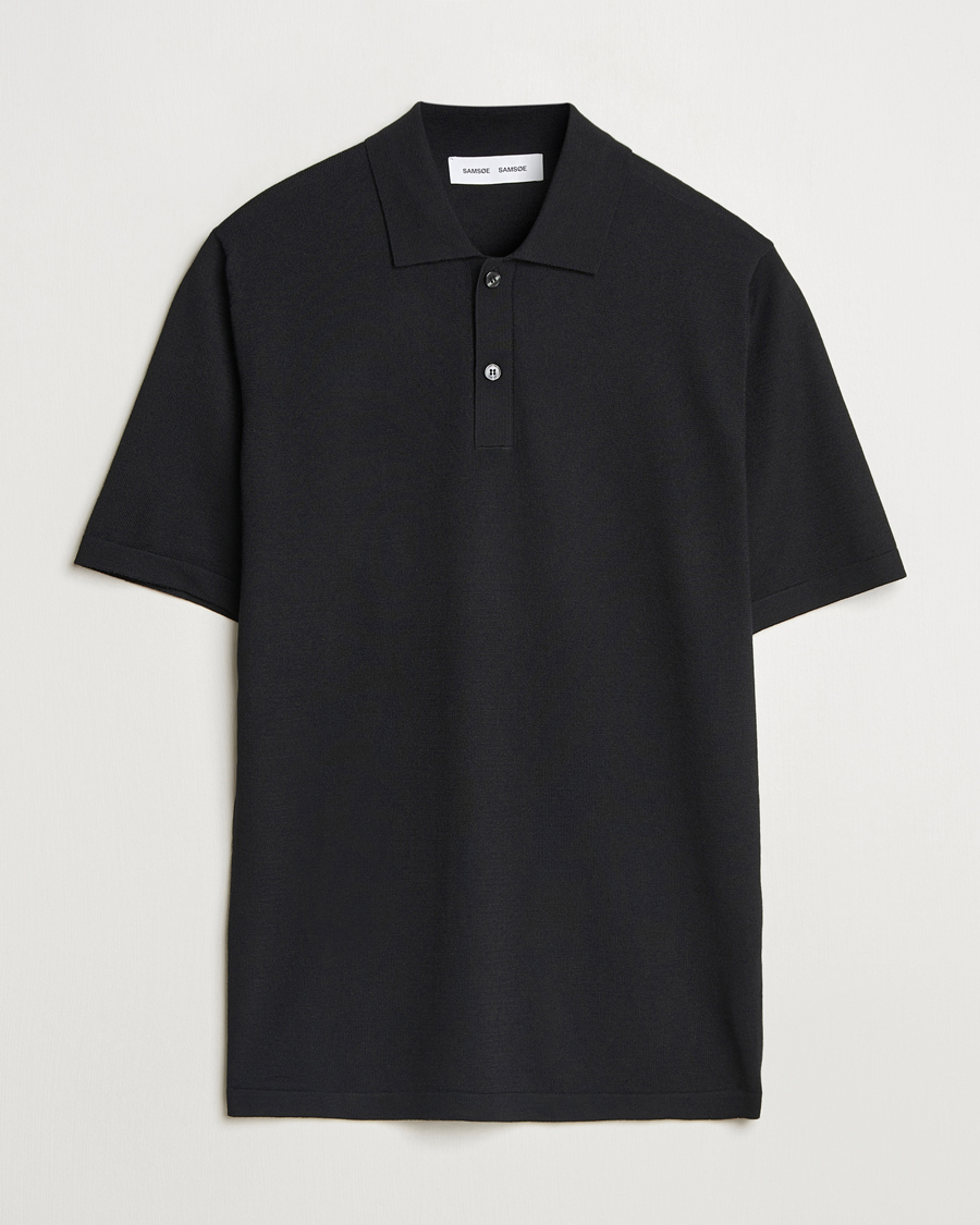 Herr | Pikéer | Samsøe Samsøe | Sarown Knitted Polo Black