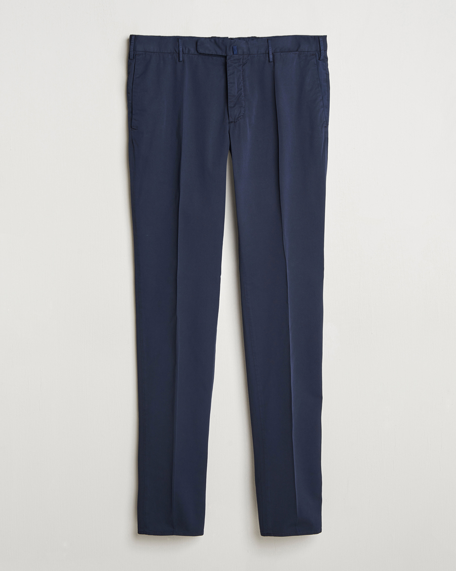 Herr | Byxor | Incotex | Slim Fit Garment Dyed Cotton Chinos Navy