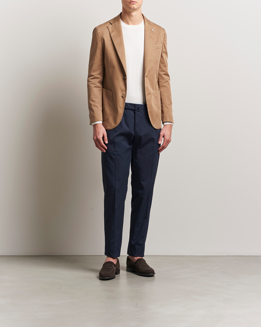 Herr | Byxor | Incotex | Slim Fit Garment Dyed Cotton Chinos Navy