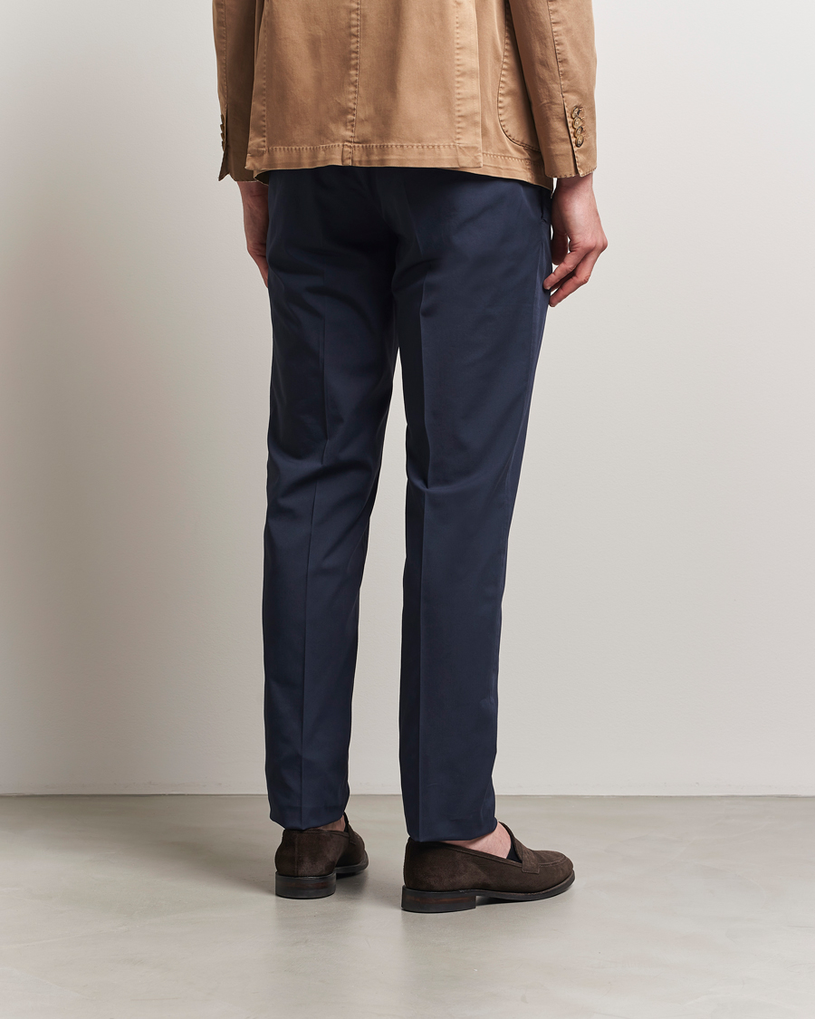 Herr | Byxor | Incotex | Slim Fit Garment Dyed Cotton Chinos Navy