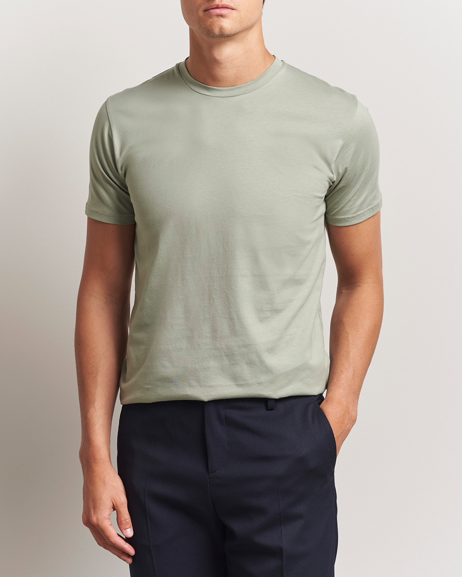 Herr | T-Shirts | Sunspel | Riviera Midweight T-Shirt Pastel Green