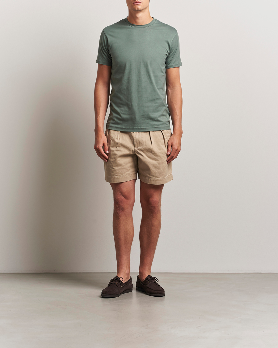Herr | T-Shirts | Sunspel | Riviera Midweight T-Shirt Dusk Green