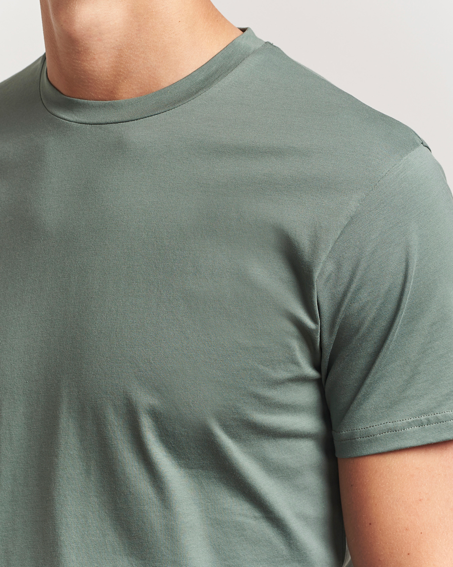 Herr | T-Shirts | Sunspel | Riviera Midweight T-Shirt Dusk Green