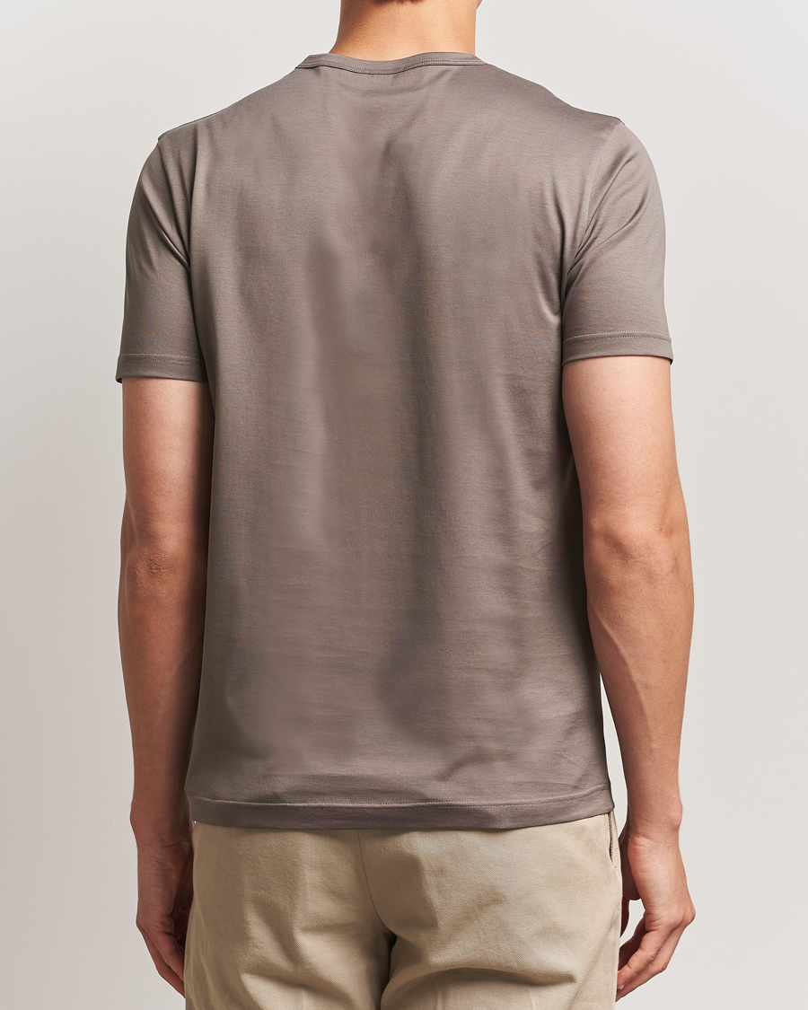Herr | T-Shirts | Sunspel | Crew Neck Q82 Cotton T-Shirt Walnut