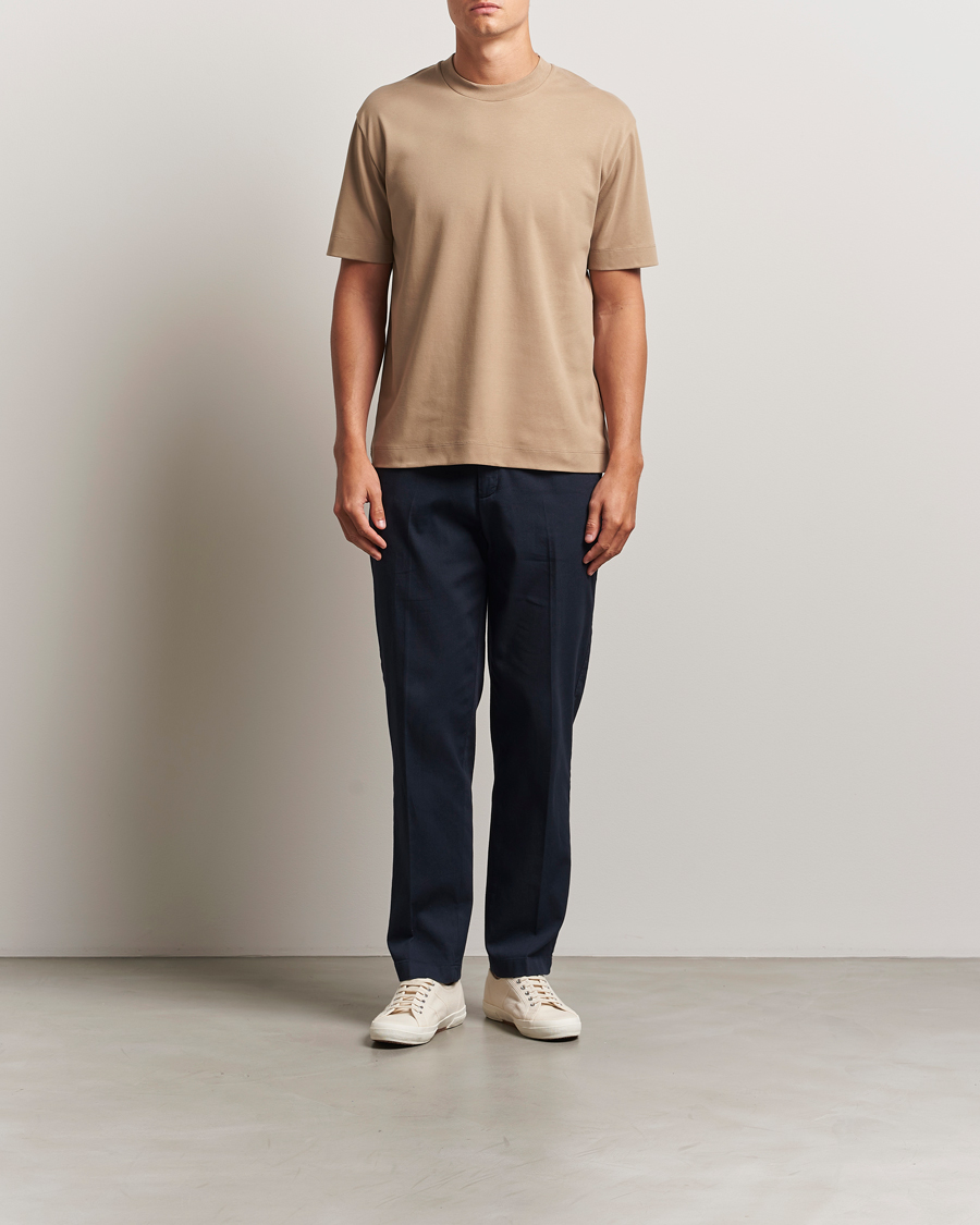 Herr | T-Shirts | Sunspel | Heavy Weight Supima Cotton T-Shirt Dune