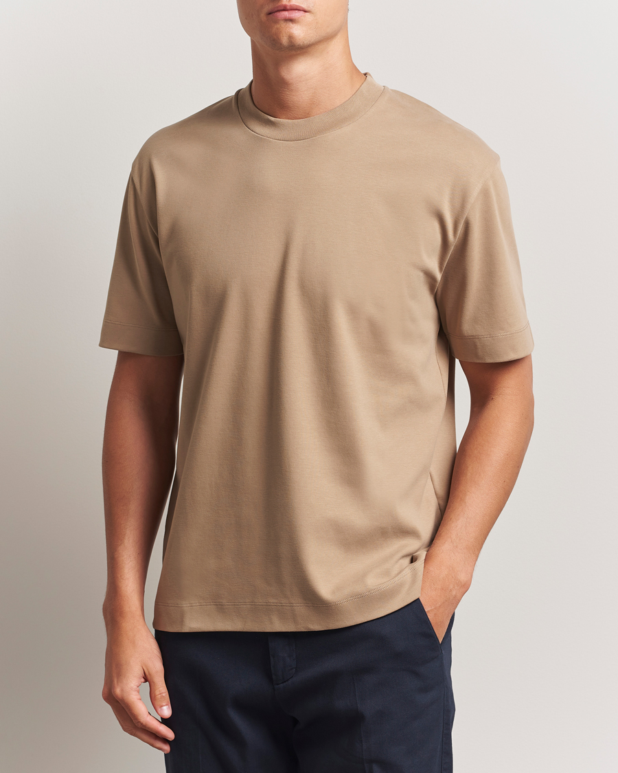 Herr | T-Shirts | Sunspel | Heavy Weight Supima Cotton T-Shirt Dune