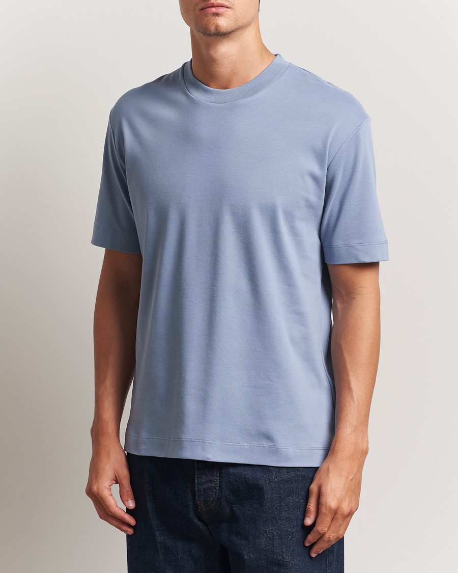 Herr | T-Shirts | Sunspel | Heavy Weight Supima Cotton T-Shirt Vintage Blue