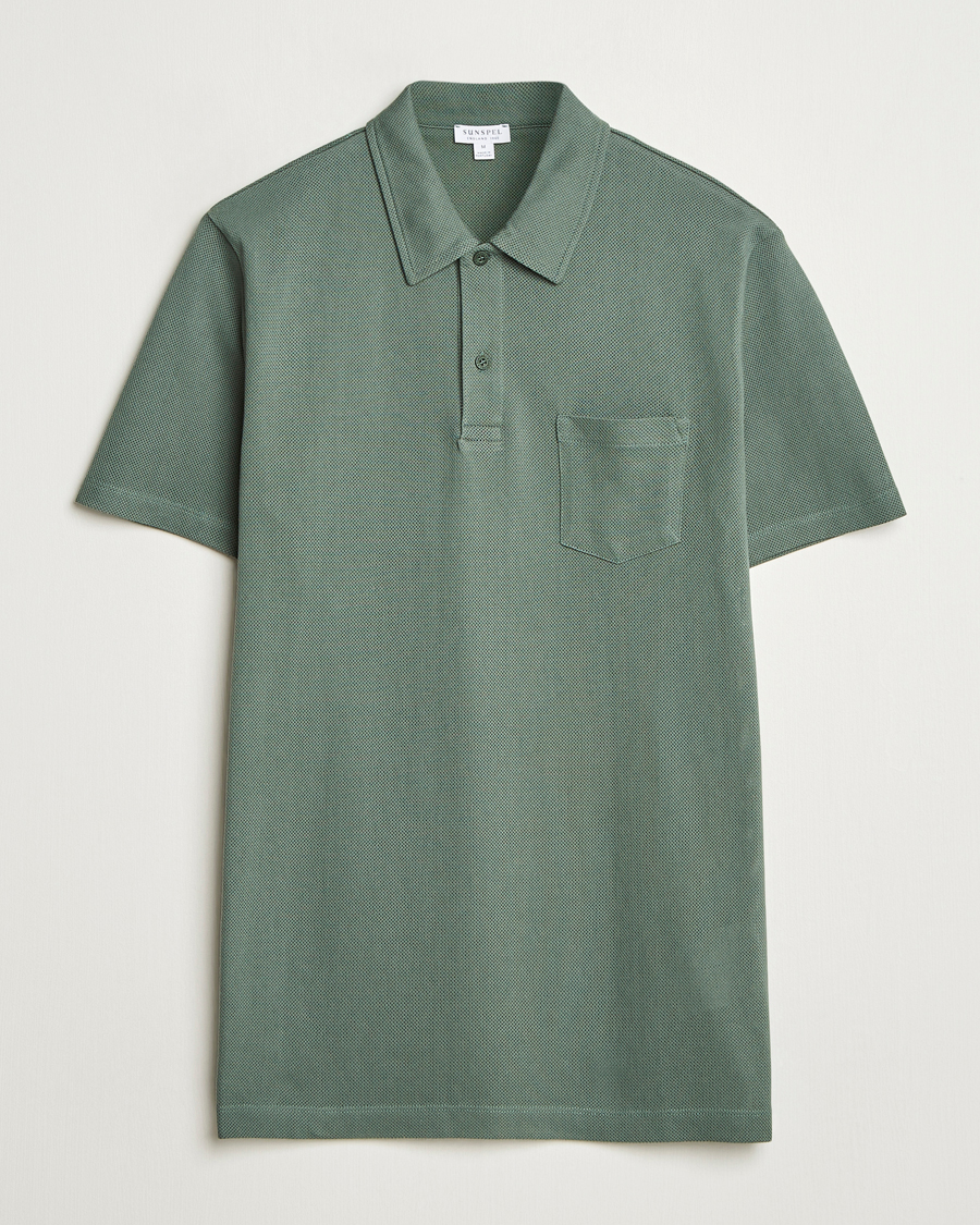 Herr | Pikéer | Sunspel | Riviera Polo Shirt Dusk Green