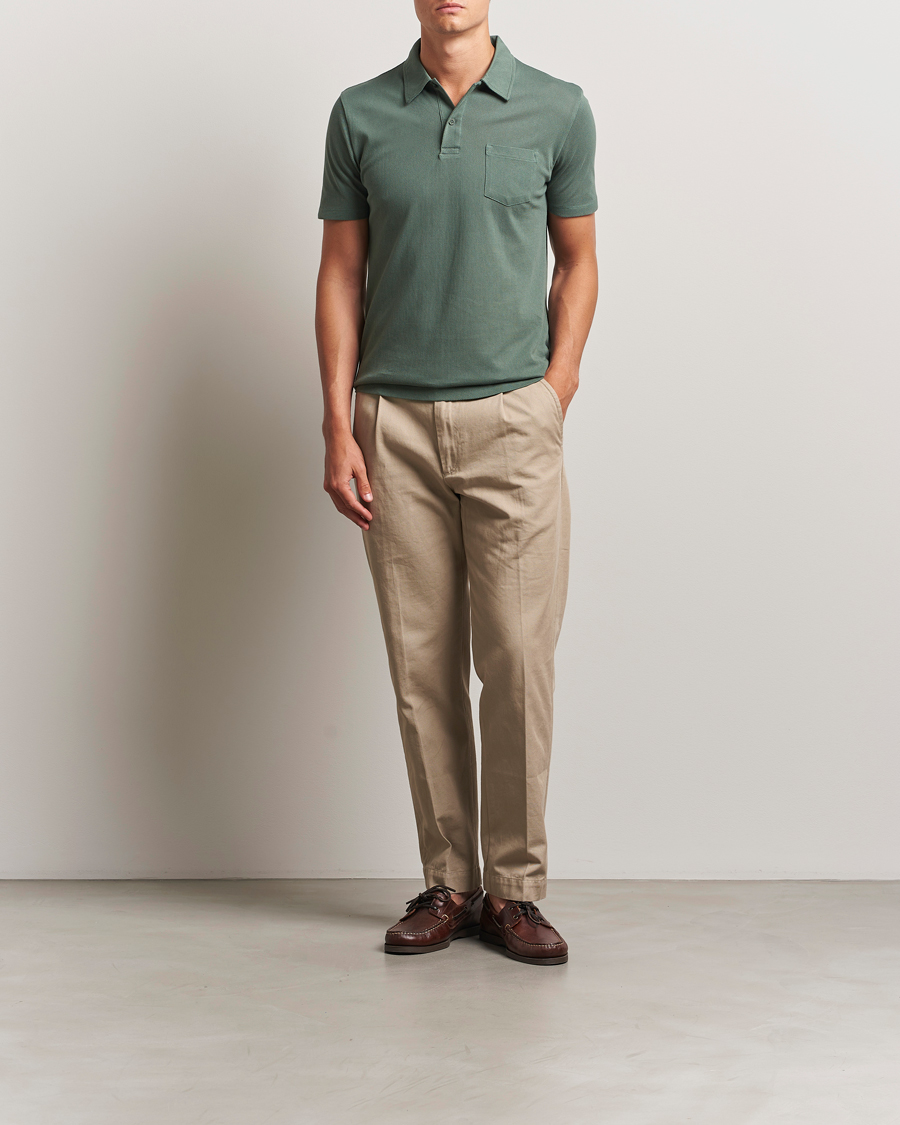 Herr | Pikéer | Sunspel | Riviera Polo Shirt Dusk Green