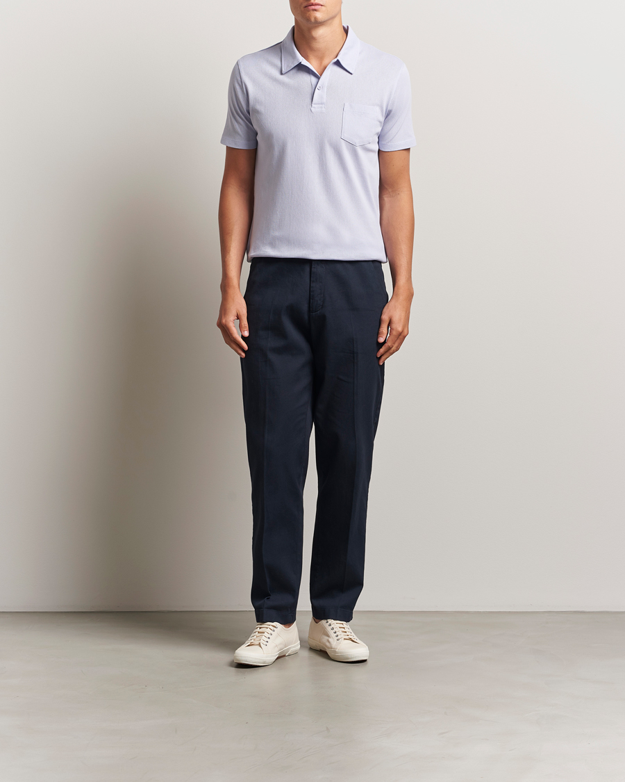 Herr | Pikéer | Sunspel | Riviera Polo Shirt Pale Lilac