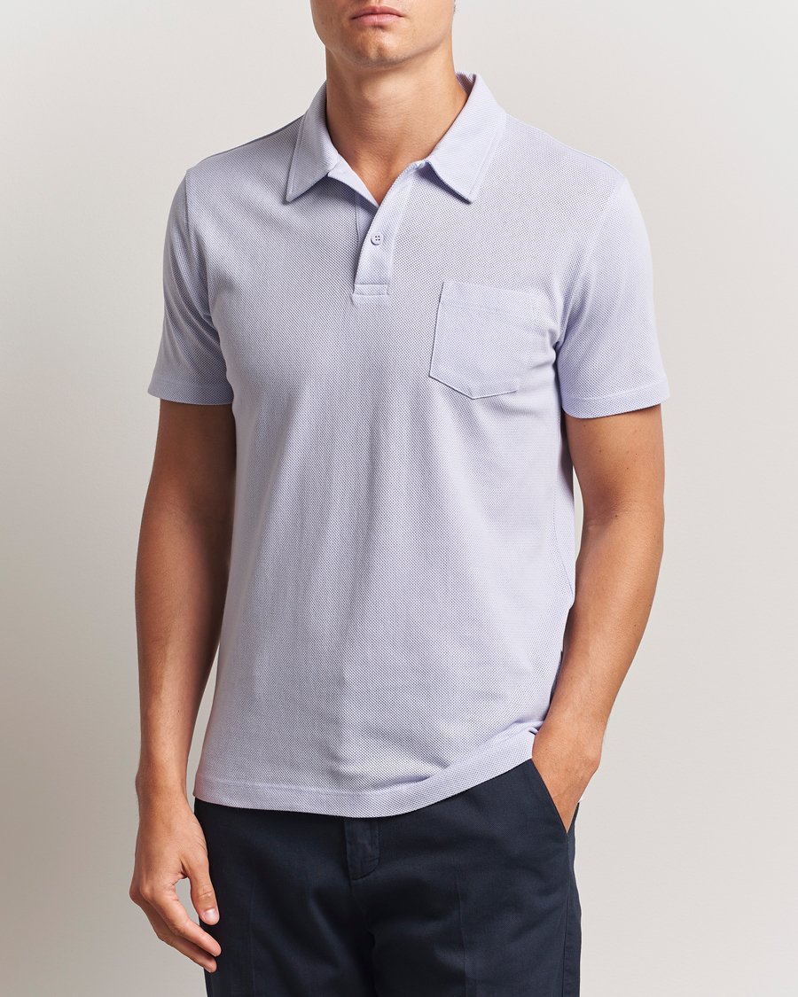 Herr | Pikéer | Sunspel | Riviera Polo Shirt Pale Lilac