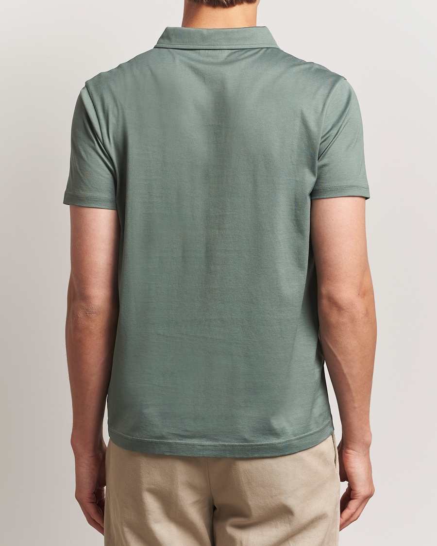 Herr | Pikéer | Sunspel | Cotton Jersey Polo Dusk Green