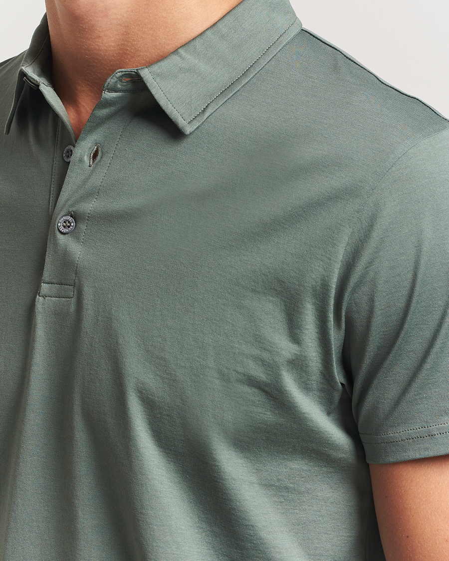 Herr | Pikéer | Sunspel | Cotton Jersey Polo Dusk Green
