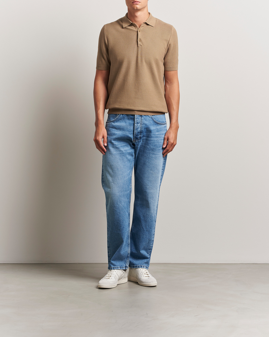 Herr | Pikéer | Sunspel | Fine Texture Polo Dune
