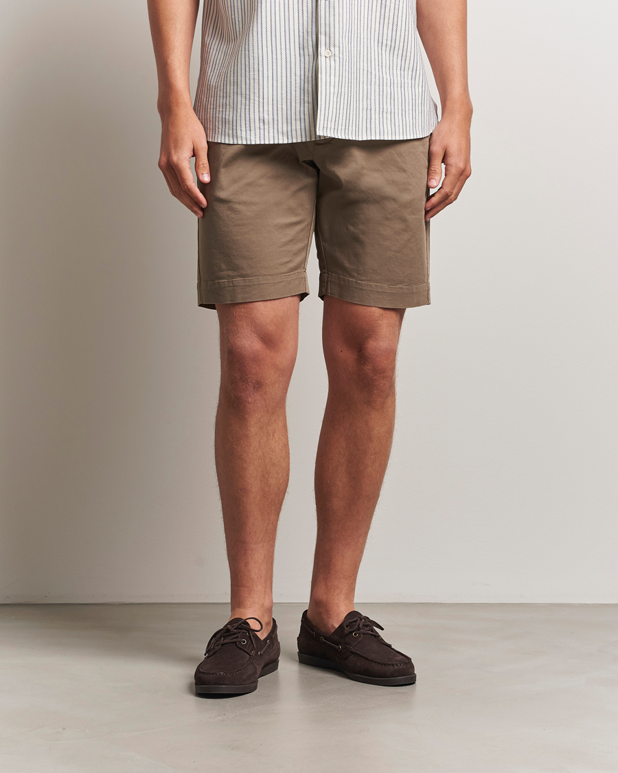 Herr | Shorts | Sunspel | Cotton Chino Shorts Dark Stone