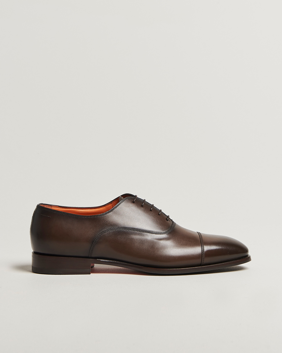 Herr | Oxfords | Santoni | Adrian Oxford Dark Brown Calf