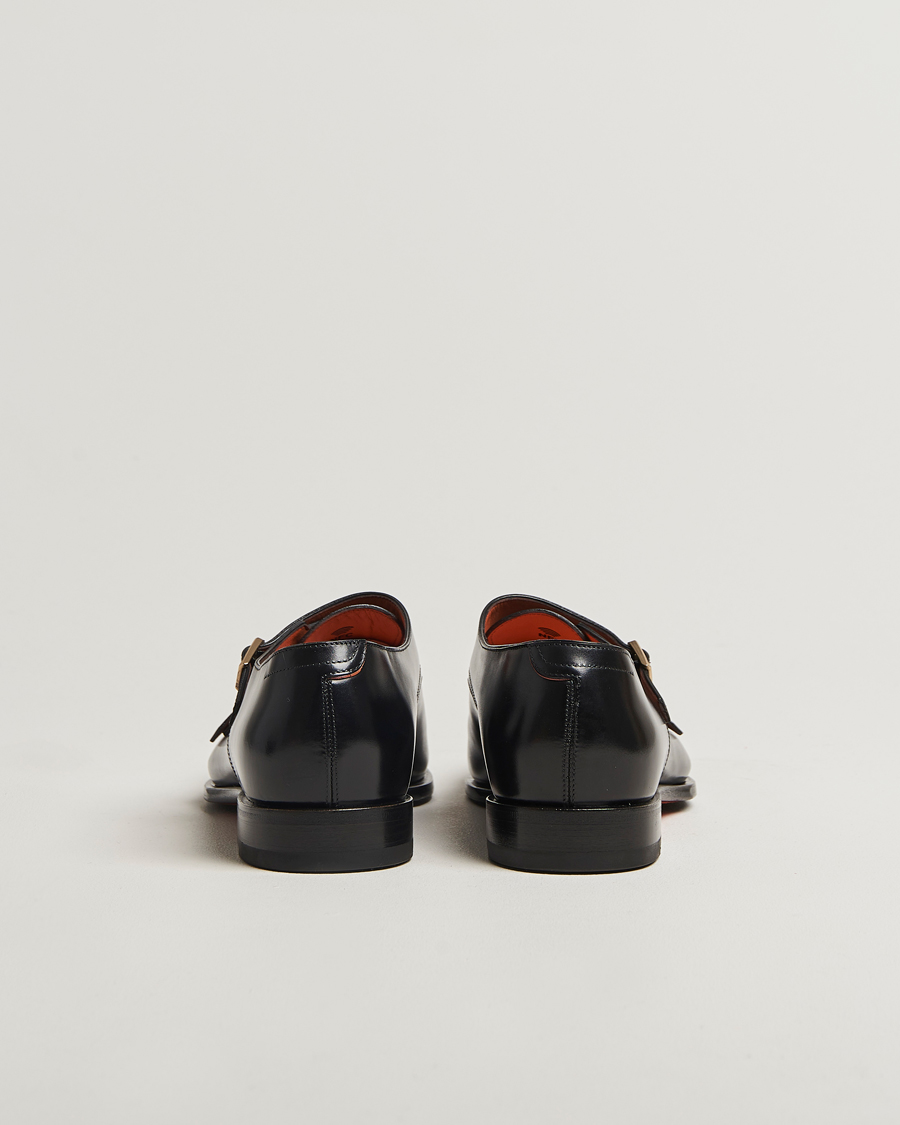 Herr | Munkskor | Santoni | Adrian Double Monk Black Calf