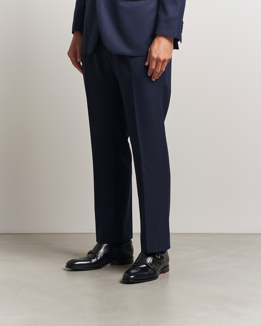Herr | Munkskor | Santoni | Adrian Double Monk Black Calf