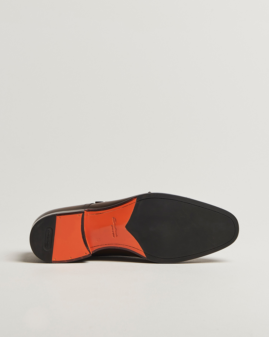 Herr | Munkskor | Santoni | Adrian Double Monk Dark Brown Calf