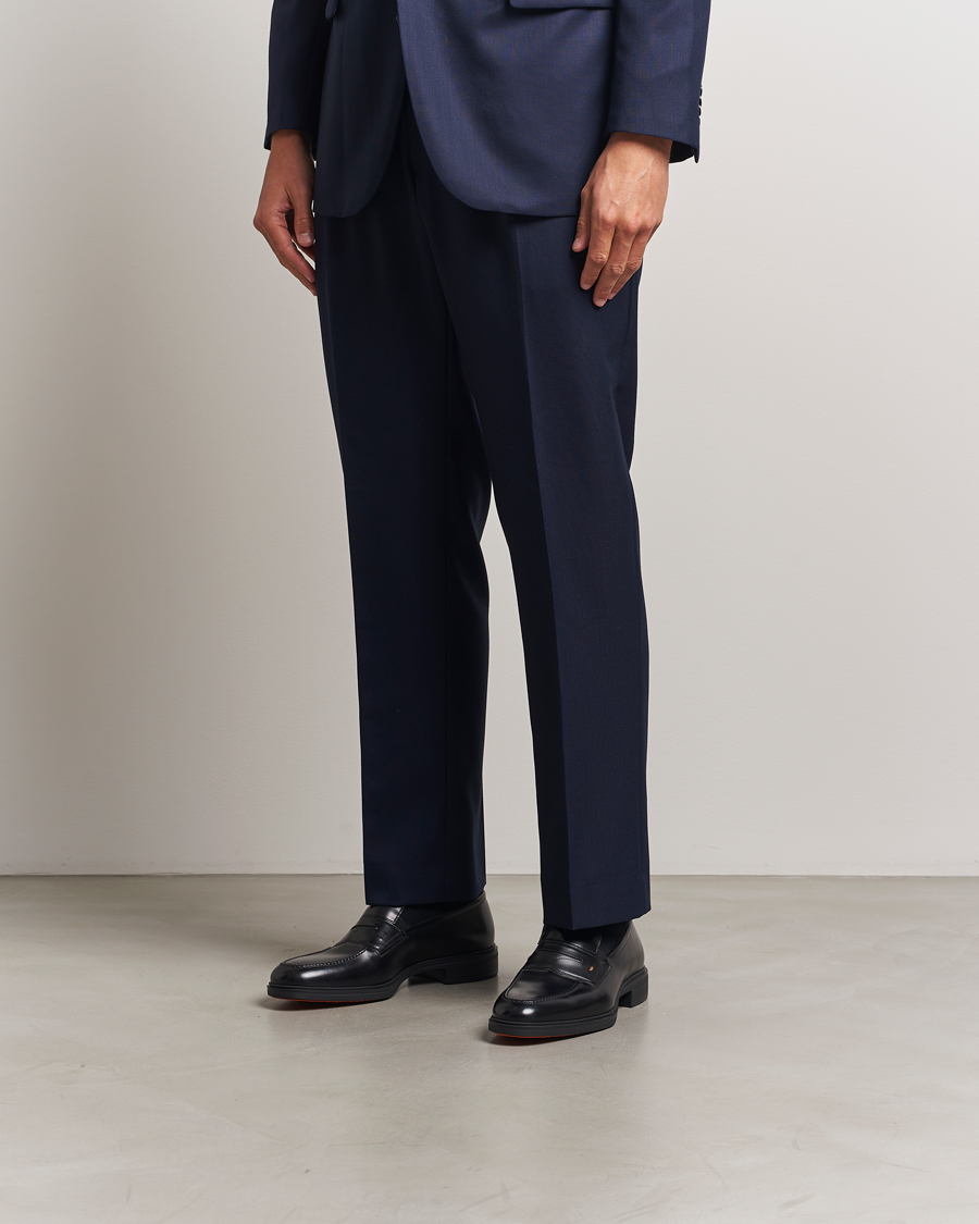 Herr | Loafers | Santoni | Easy Penny Loafer Black Calf