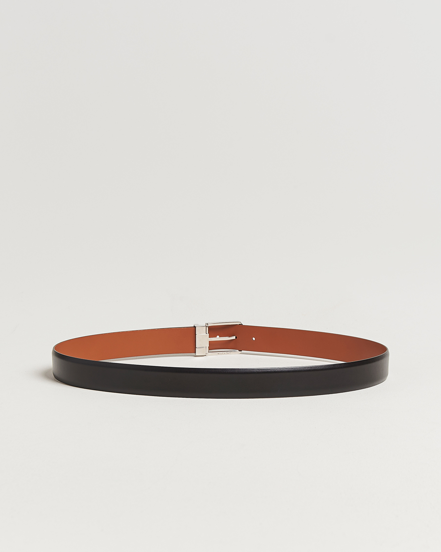Herr | Bälten | Santoni | Classic Leather Belt Black Calf