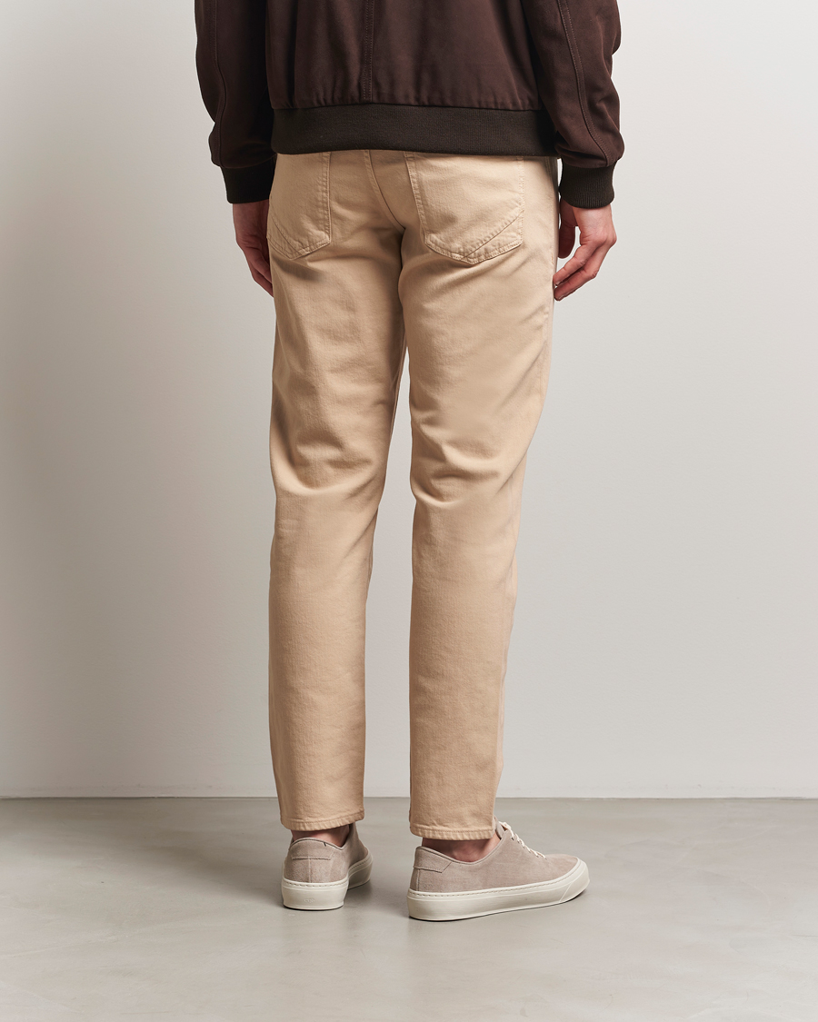 Herr | Byxor | Incotex | 5-Pocket Cotton Stretch Pants Beige