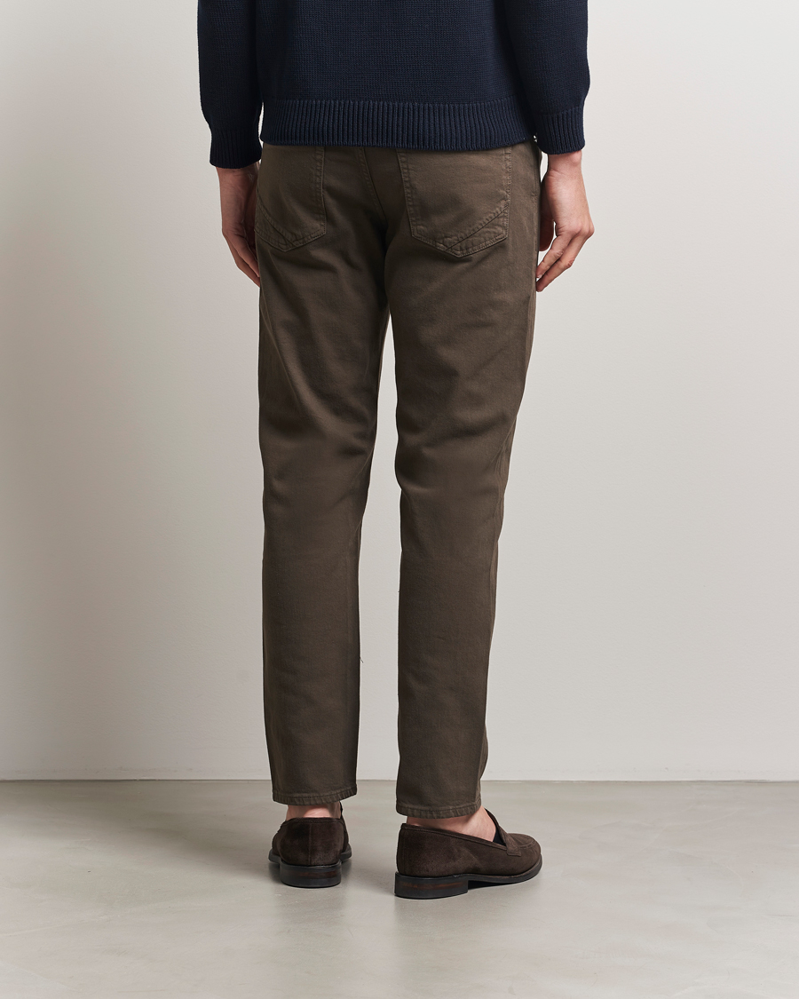 Herr | Byxor | Incotex | 5-Pocket Cotton Stretch Pants Dark Brown
