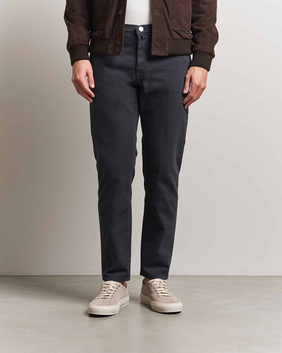 Herr | Byxor | Incotex | 5-Pocket Cotton Stretch Pants Navy
