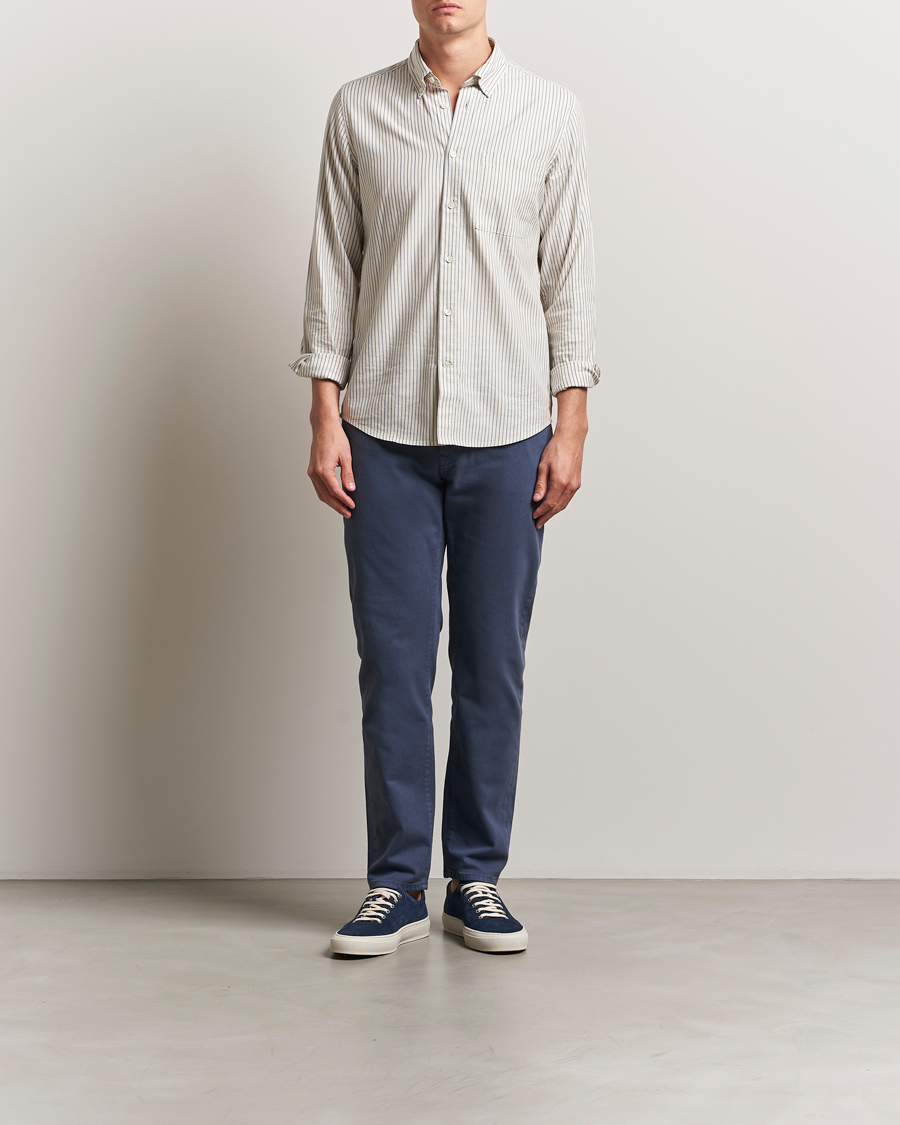 Herr | Byxor | Incotex | 5-Pocket Cotton Stretch Pants Dark Blue