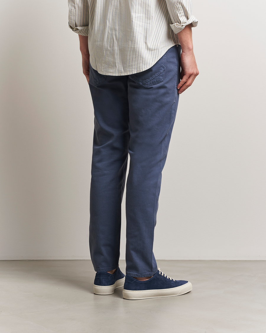 Herr | Byxor | Incotex | 5-Pocket Cotton Stretch Pants Dark Blue