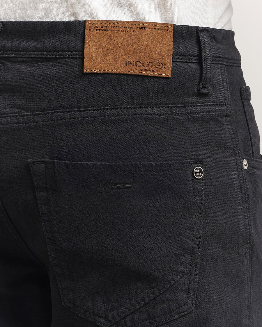 Herr | Byxor | Incotex | 5-Pocket Cotton Stretch Pants Black