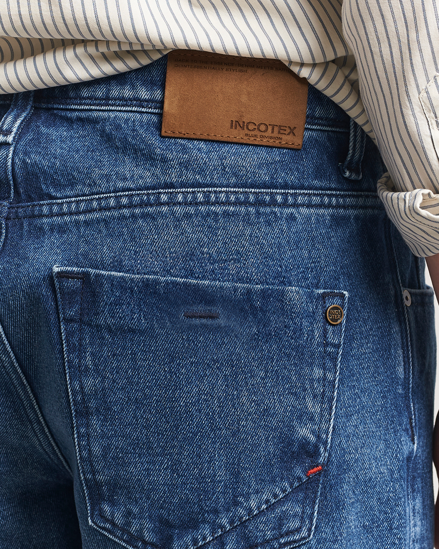 Herr | Jeans | Incotex | 5-Pocket Stretch Denim Dark Wash