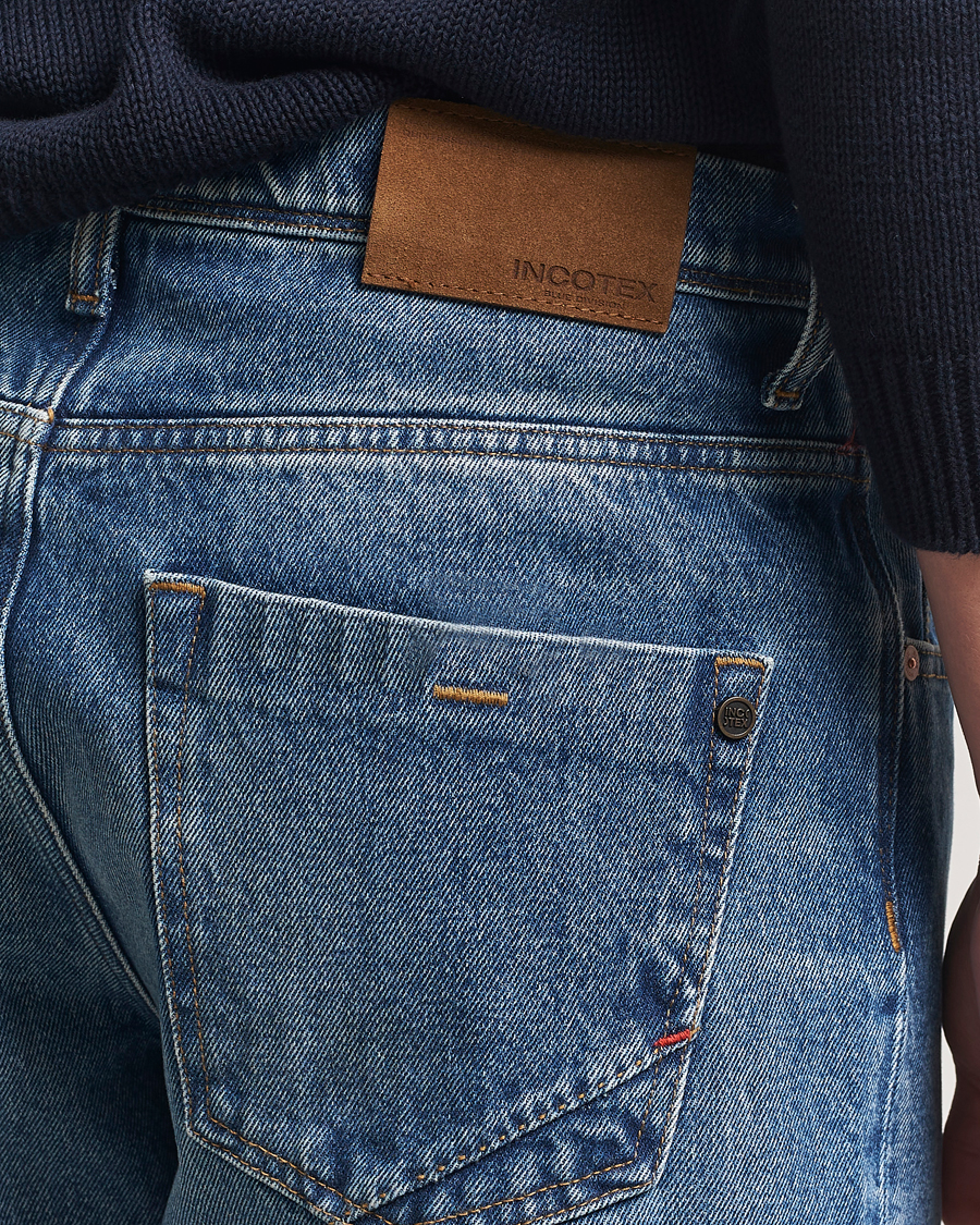 Herr | Jeans | Incotex | 5-Pocket Stretch Denim Light Wash