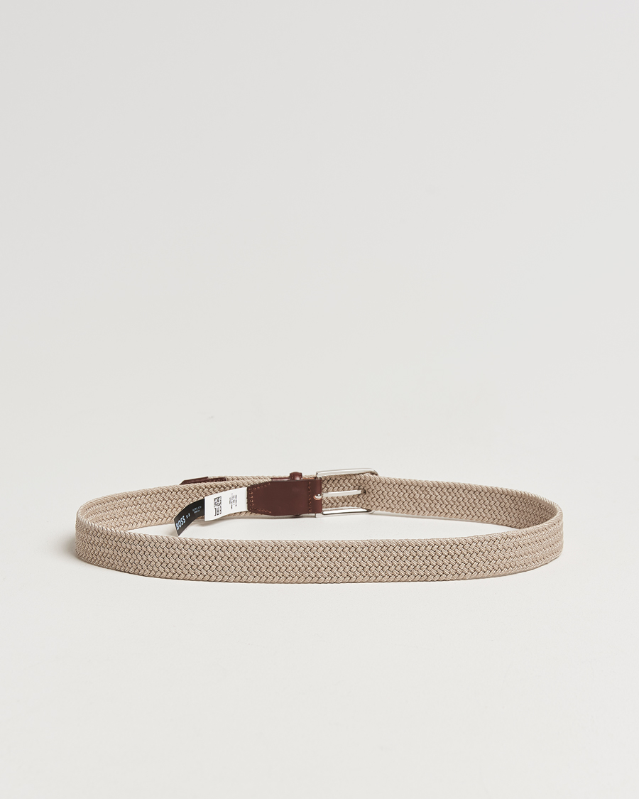 Herr | Bälten | BOSS BLACK | Clorio Elastic Woven Belt Light Beige