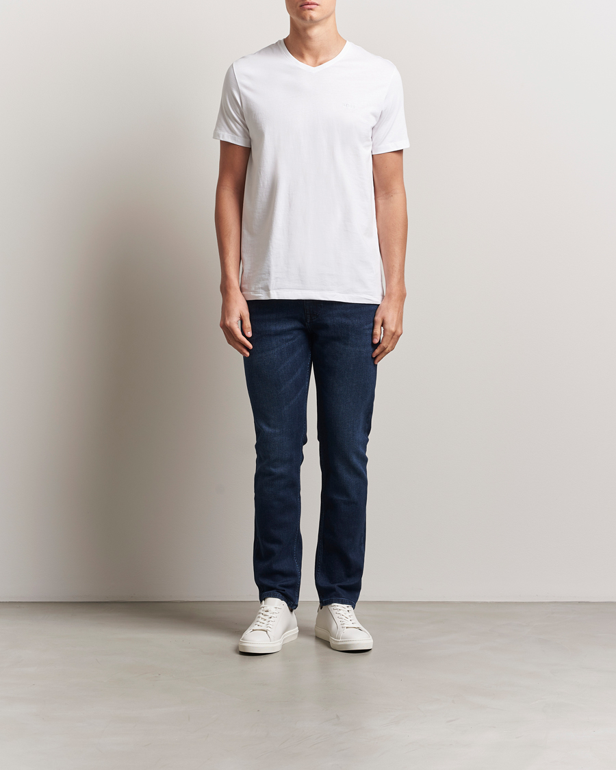 Herr | T-Shirts | BOSS BLACK | 2-Pack Relaxed Fit V-Neck T-Shirt White