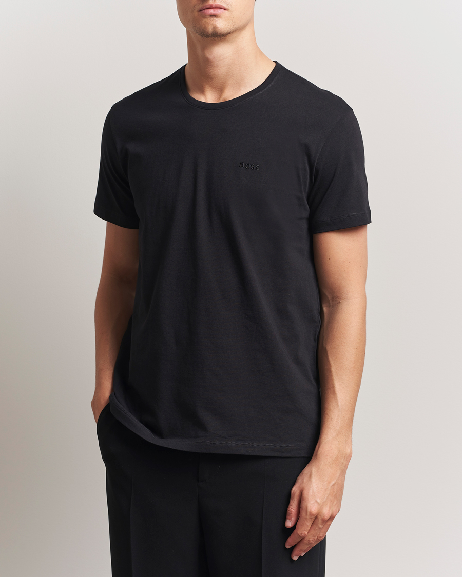 Herr | T-Shirts | BOSS BLACK | 2-Pack Relaxed Fit Crew Neck T-Shirt Black