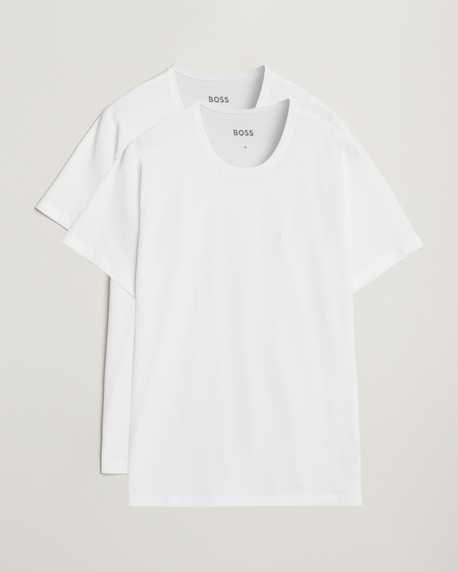 Herr | T-Shirts | BOSS BLACK | 2-Pack Relaxed Fit Crew Neck T-Shirt White
