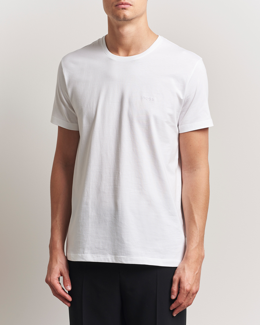 Herr | T-Shirts | BOSS BLACK | 2-Pack Relaxed Fit Crew Neck T-Shirt White