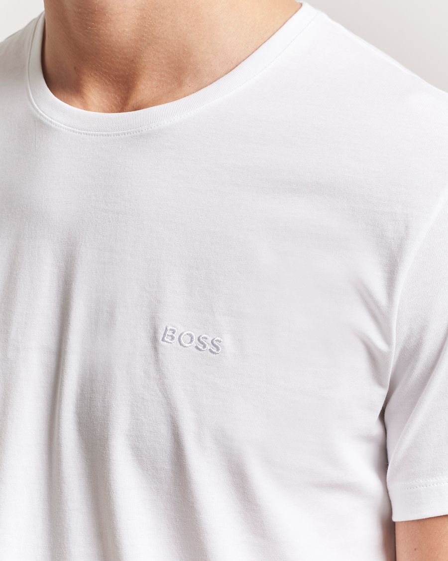 Herr | T-Shirts | BOSS BLACK | 2-Pack Relaxed Fit Crew Neck T-Shirt White