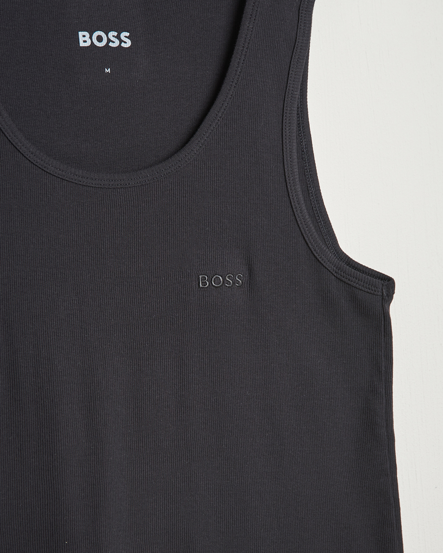 Herr | T-Shirts | BOSS BLACK | 3-Pack Ribbed Tank Top Black