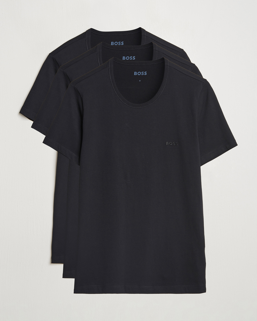 Herr | T-Shirts | BOSS BLACK | 3-Pack Crew Neck T-Shirt Black