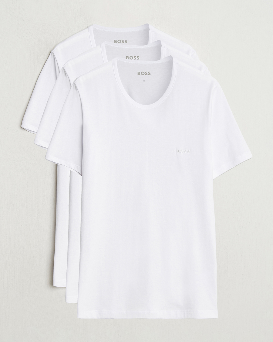 Herr | T-Shirts | BOSS BLACK | 3-Pack Crew Neck T-Shirt White